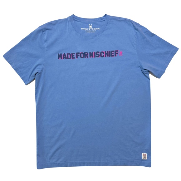 Psycho Bunny Made for Mischief Men's Graphic T-Shirt Size 7 (XL) - Picture 1 of 8